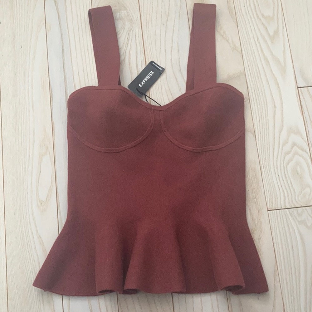 NWT Express Peplum Top Size XS